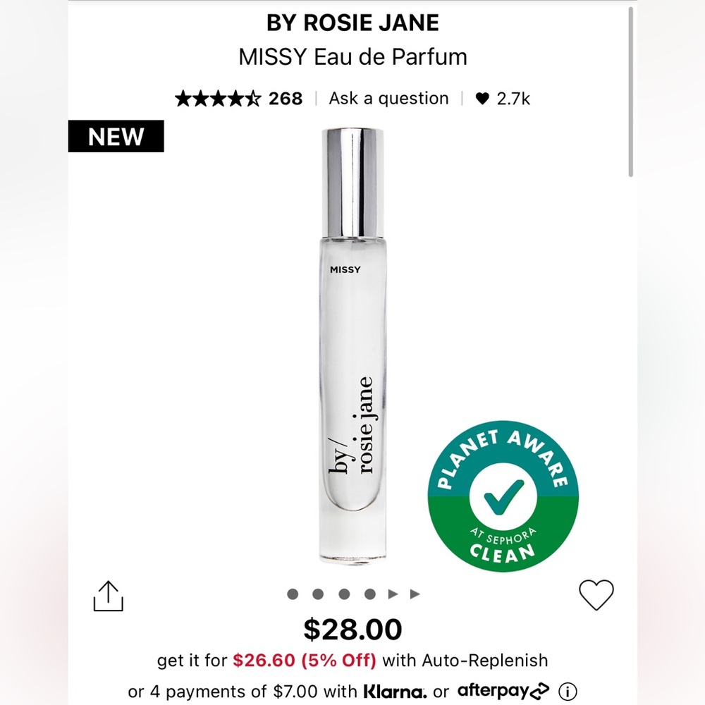 By ROSIE JANE, Missy Perfume Oil Roller Ball! Brand New .23fl oz - Picture 3 of 6